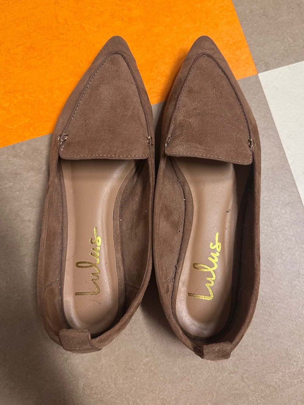 Lulu's Emmy Camel Suede Loafers